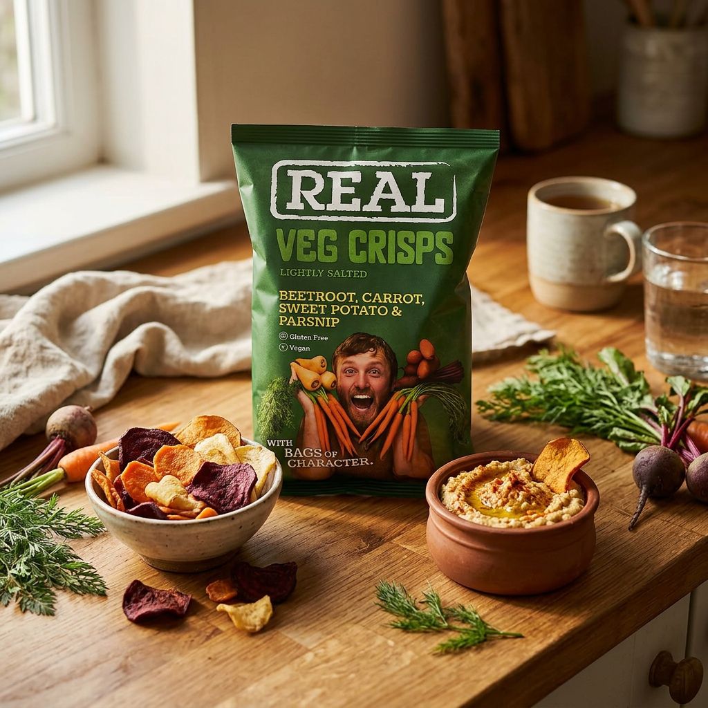 Real Crisp Small Vegetables Crisps betterave carotte patate douce panais format mini disponible sur My American Shop