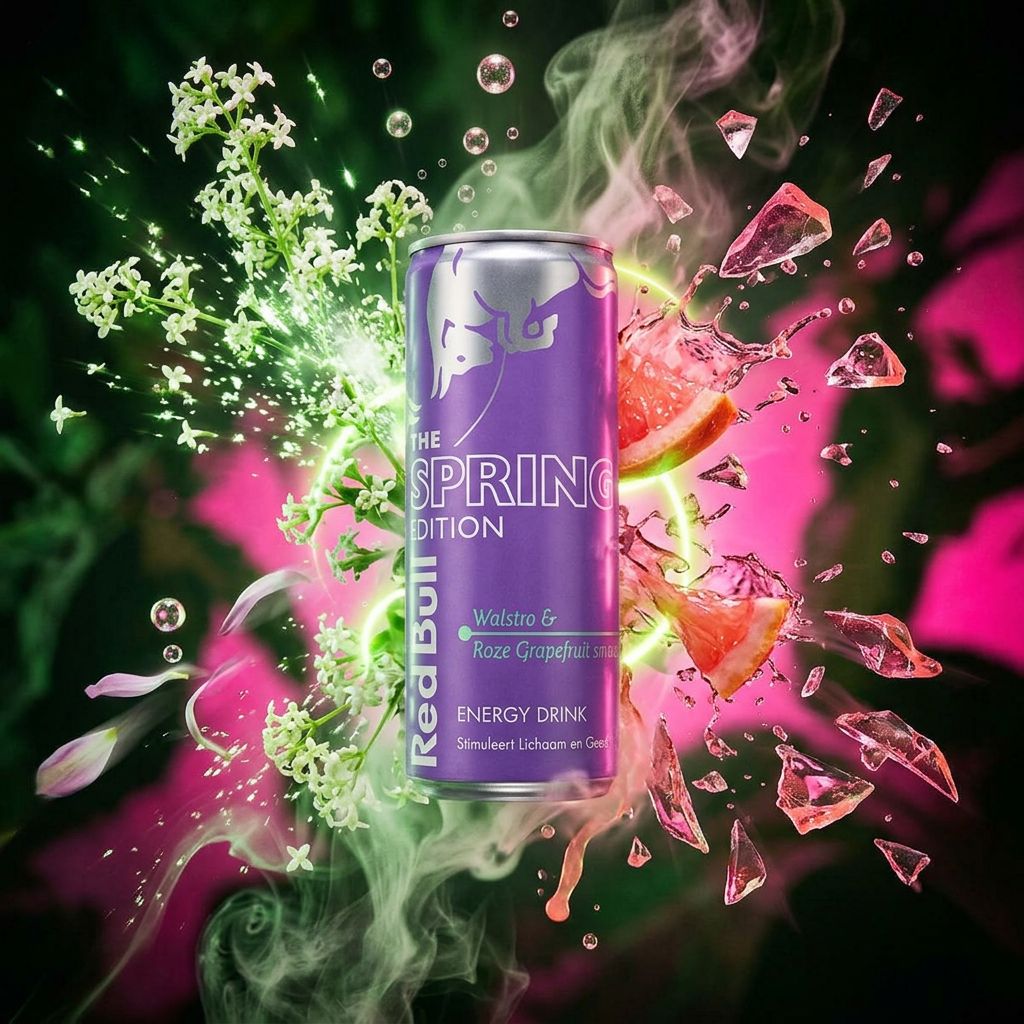Red Bull Spring Edition Woodruff & Pamplemousse Rose, canette 250ml edition limitee, disponible sur My American Shop