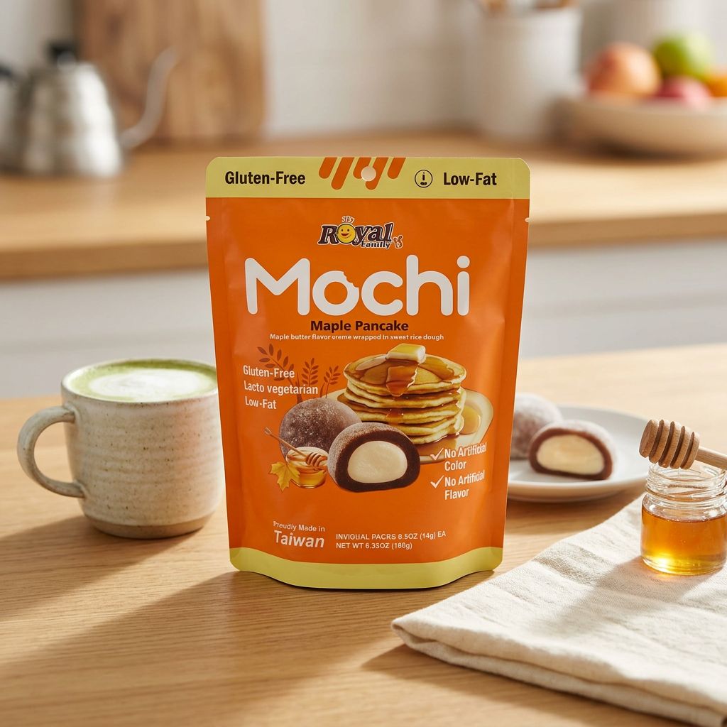 Koninklijke familie Mochi romige esdoornpannenkoek