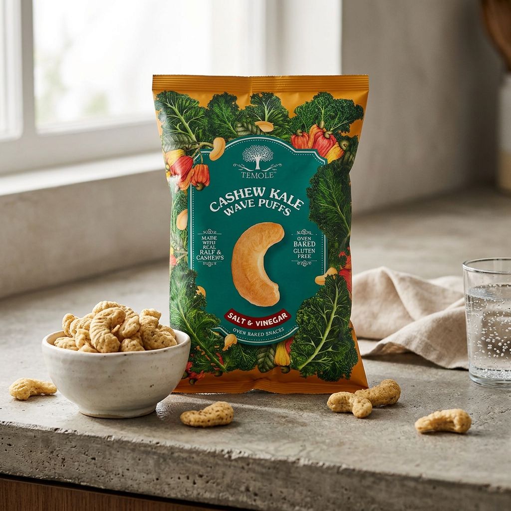 Temple Cashew Boerenkool Wave Puffs Zout & Azijn