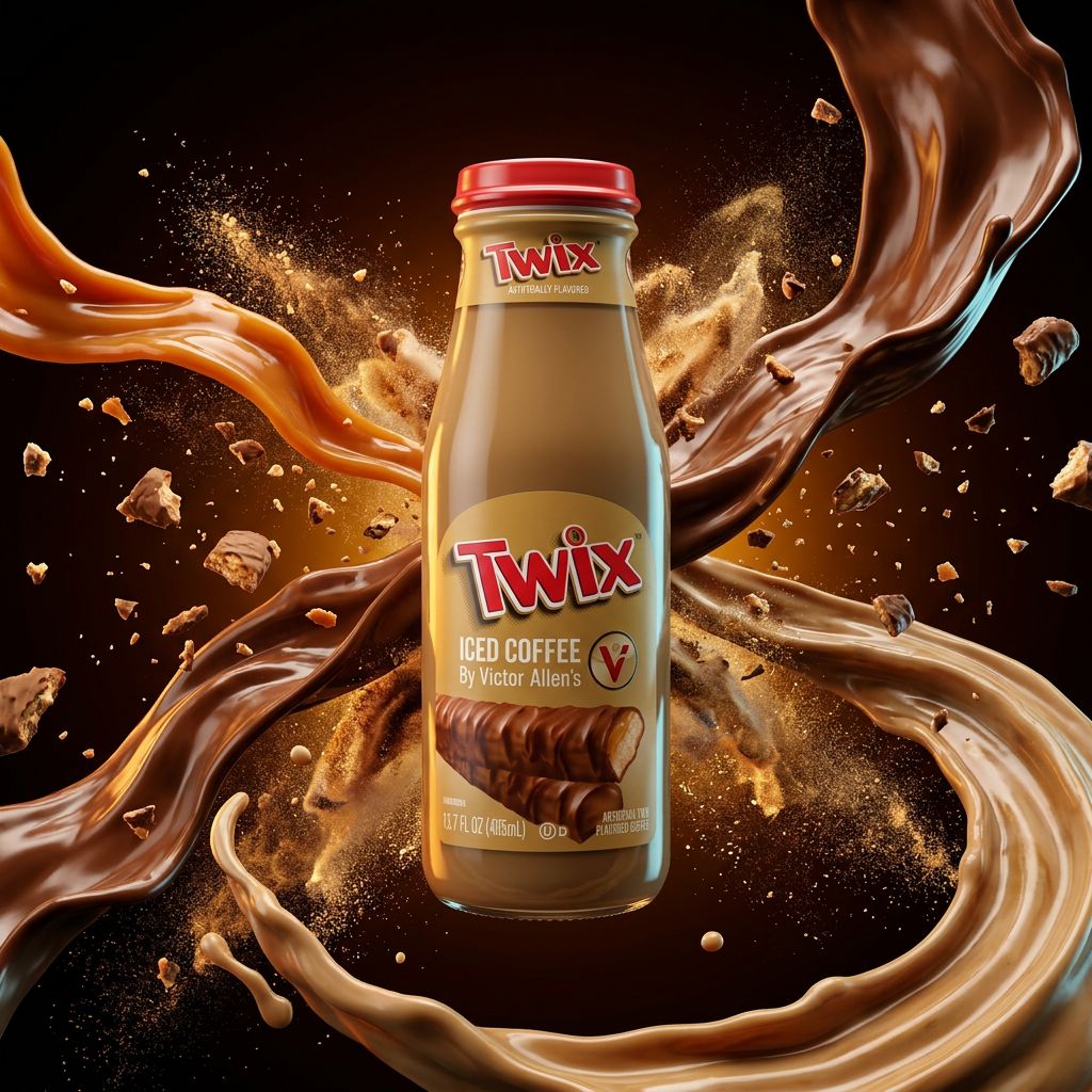Twix Iced Coffee, boisson café glacée caramel biscuit chocolat importée des USA, disponible sur My American Shop