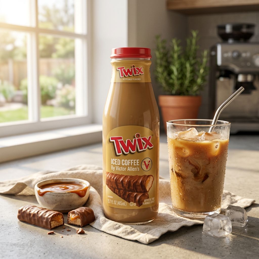Twix Iced Coffee, boisson café glacée caramel biscuit chocolat importée des USA, disponible sur My American Shop