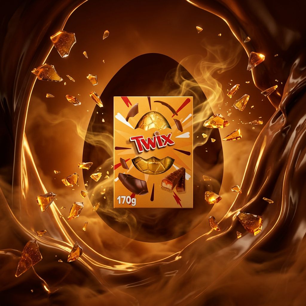 Twix Large Egg chocolat au lait, grand format oeuf de Paques collector, disponible sur My American Shop
