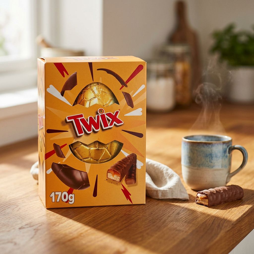 Twix Large Egg chocolat au lait, grand format oeuf de Paques collector, disponible sur My American Shop
