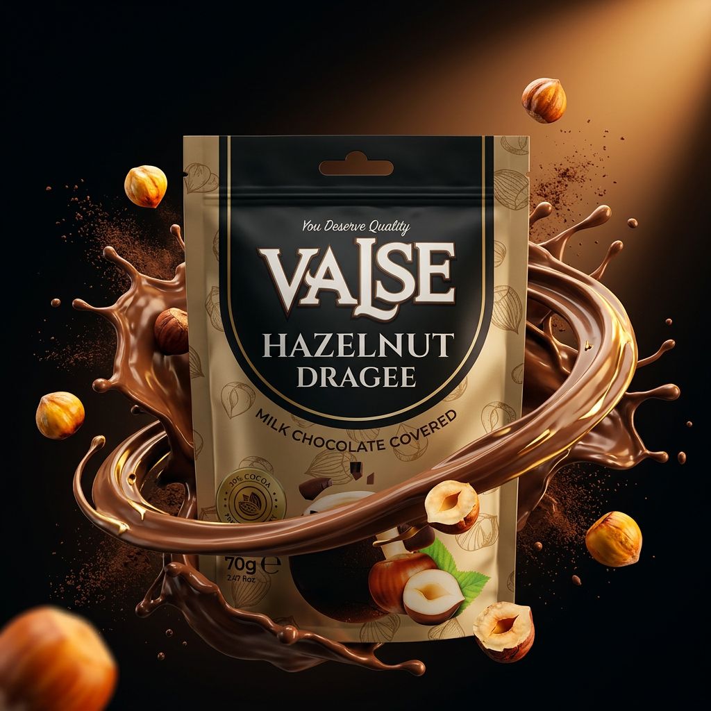 Valse Dragée Noisette Chocolat au Lait, bouchées croquantes importées, disponible sur My American Shop