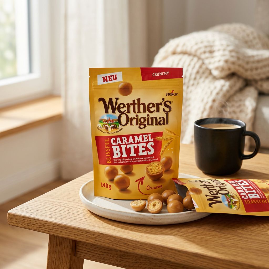 Werther's Original Blissful Caramel Bites Crunchy, bouchées caramel croustillantes importées des USA, disponible sur My American Shop