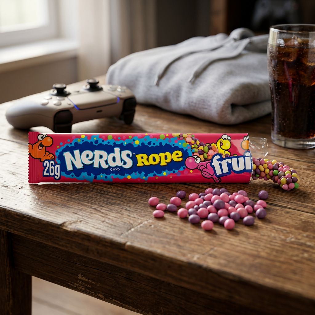 Wonka Nerds Ropes Fruits, corde moelleuse enrobée de Nerds croquants, bonbon américain aux fruits, disponible sur My American Shop