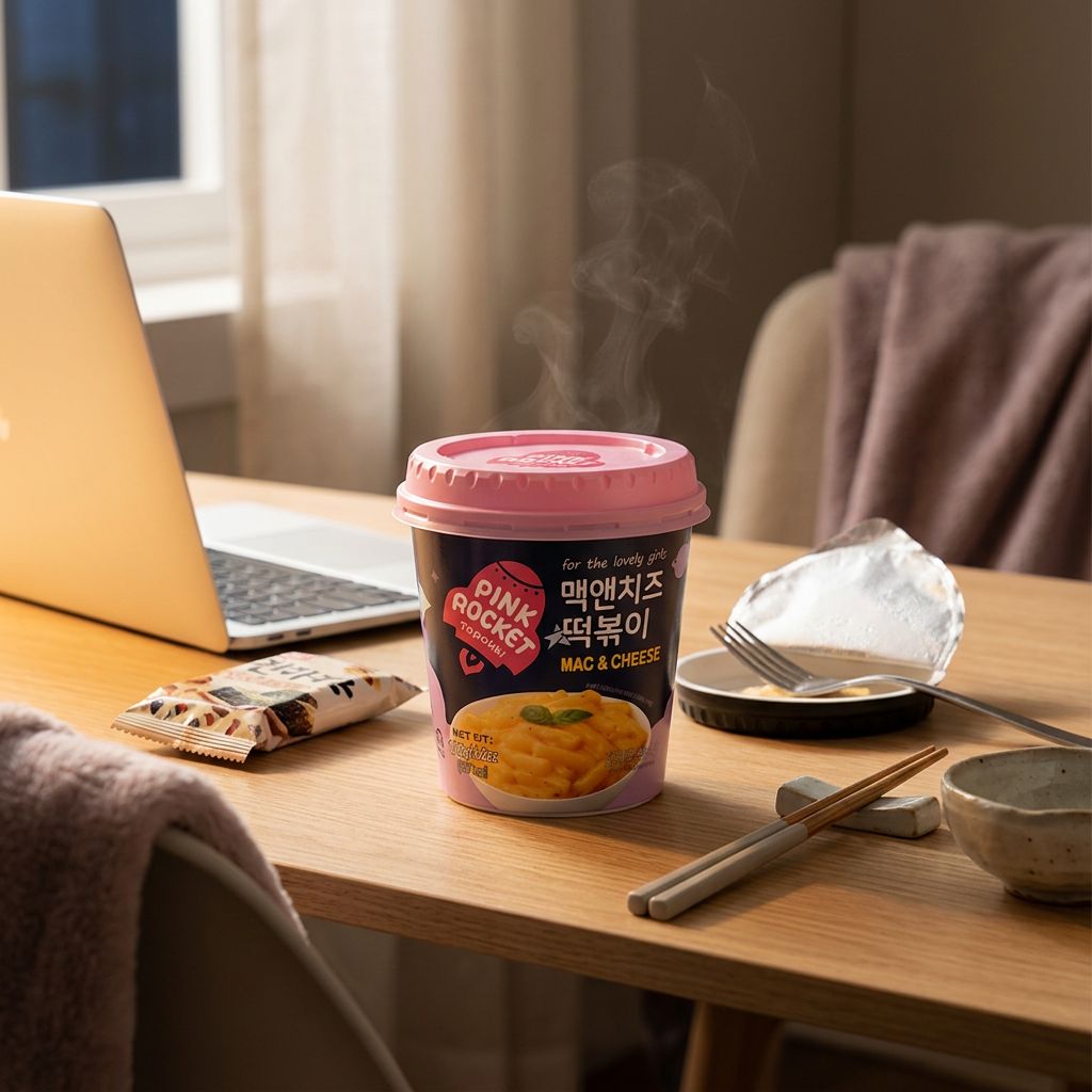 Toppoki Pink Youngpoong Pink Rocket Cup Topokki Mac & Cheese | My American Shop