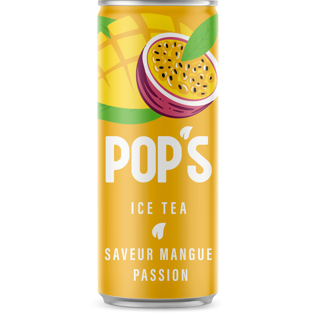 Pop's Ice Tea Mango Passion Fruit Can