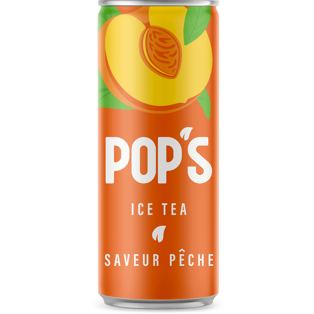 Pop's Ice Tea Peach Can