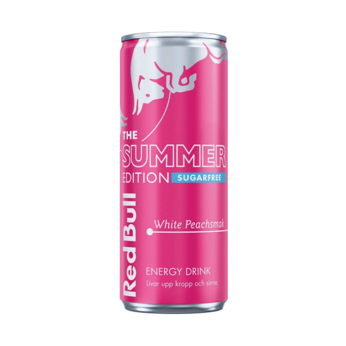 Red Bull Summer Edition White Peach Sugarfree 250ml : boisson énergisante pêche blanche zéro sucre
