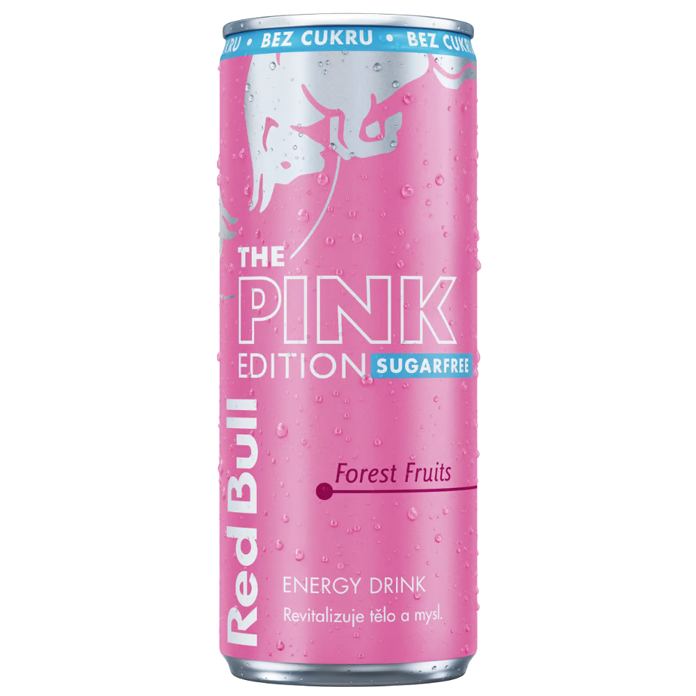 Red Bull Pink Edition Wild Berry Sugarfree, canette rose sans sucre baies sauvages boisson énergisante