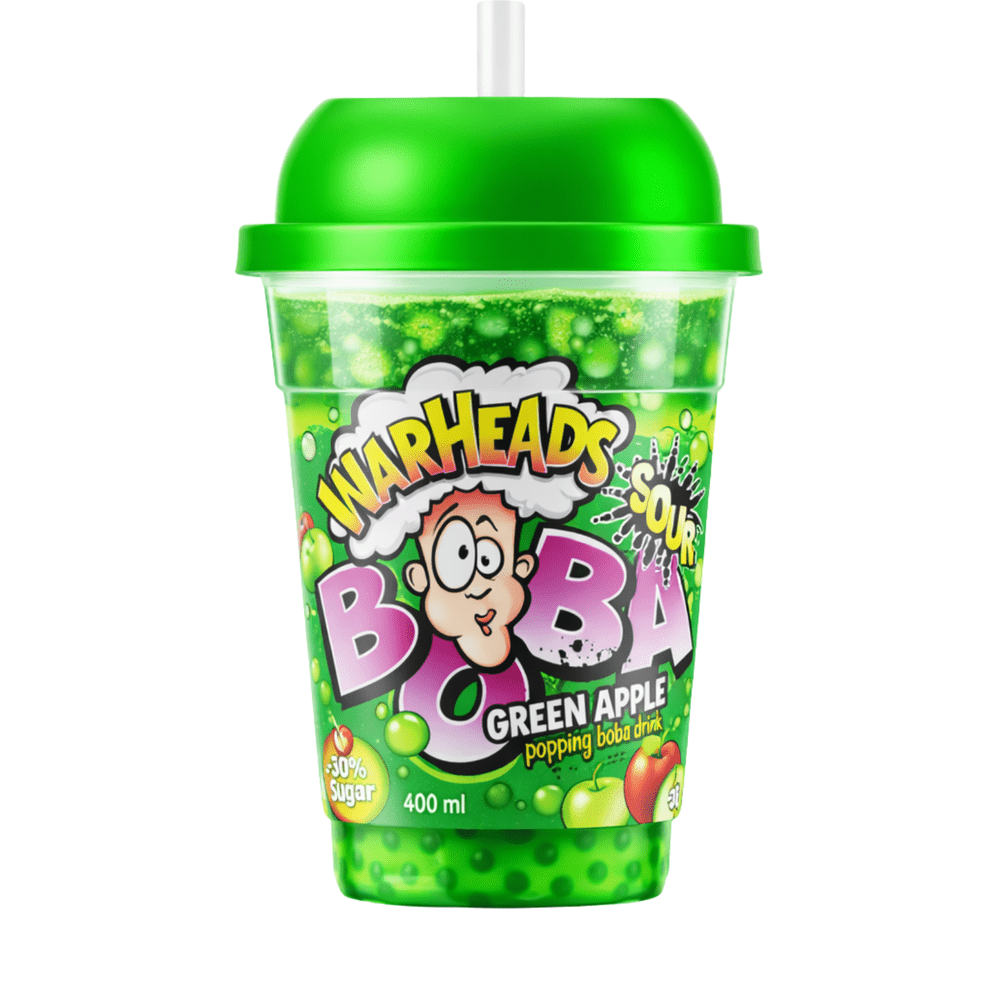 Warheads Boba Sour Green Apple