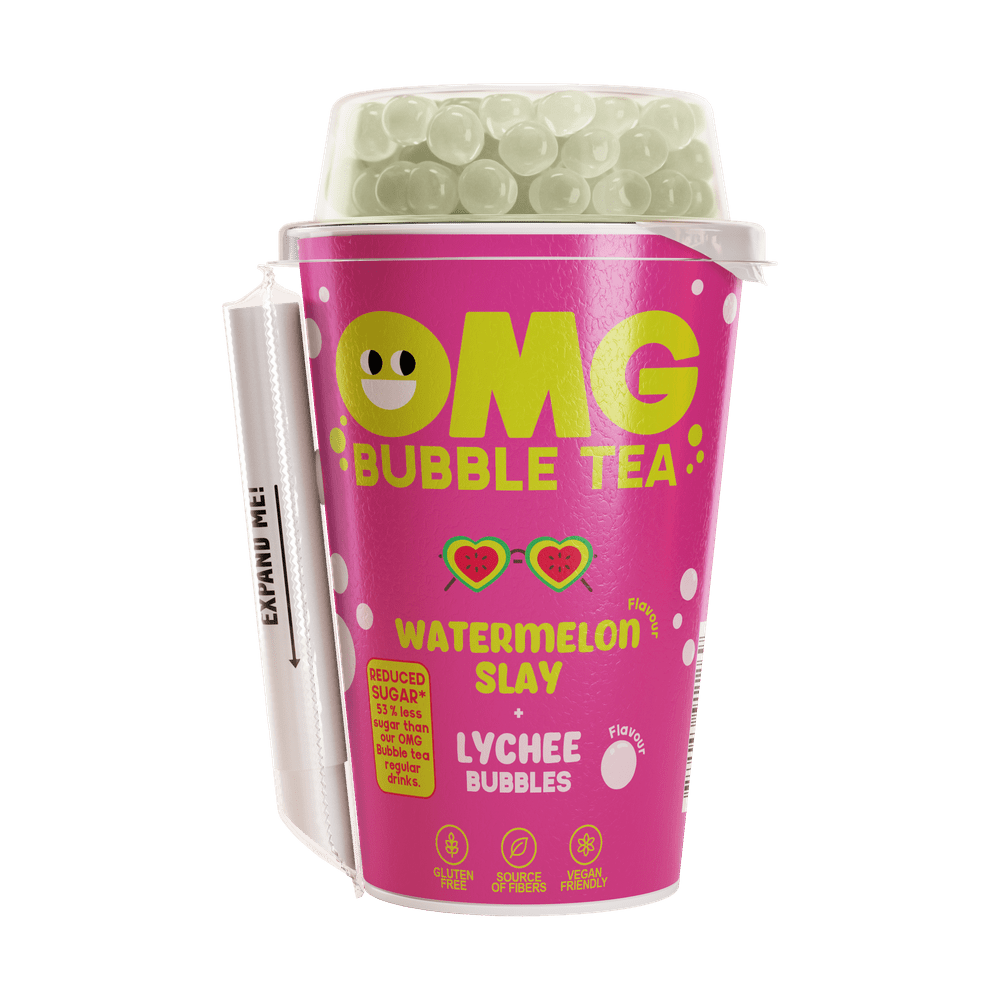 OMG Bubble Tea Watermelon and Lychee