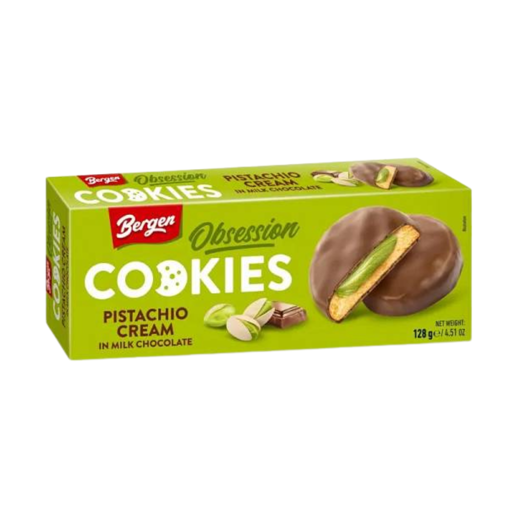 Bergen Pistachio Cream Milk Chocolate Cookie - My American Shop