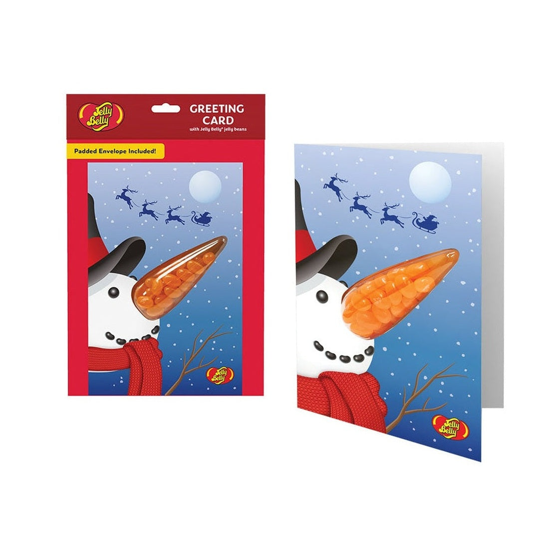 Cadeau - Jelly Belly Beans Snowman Card - My American Shop