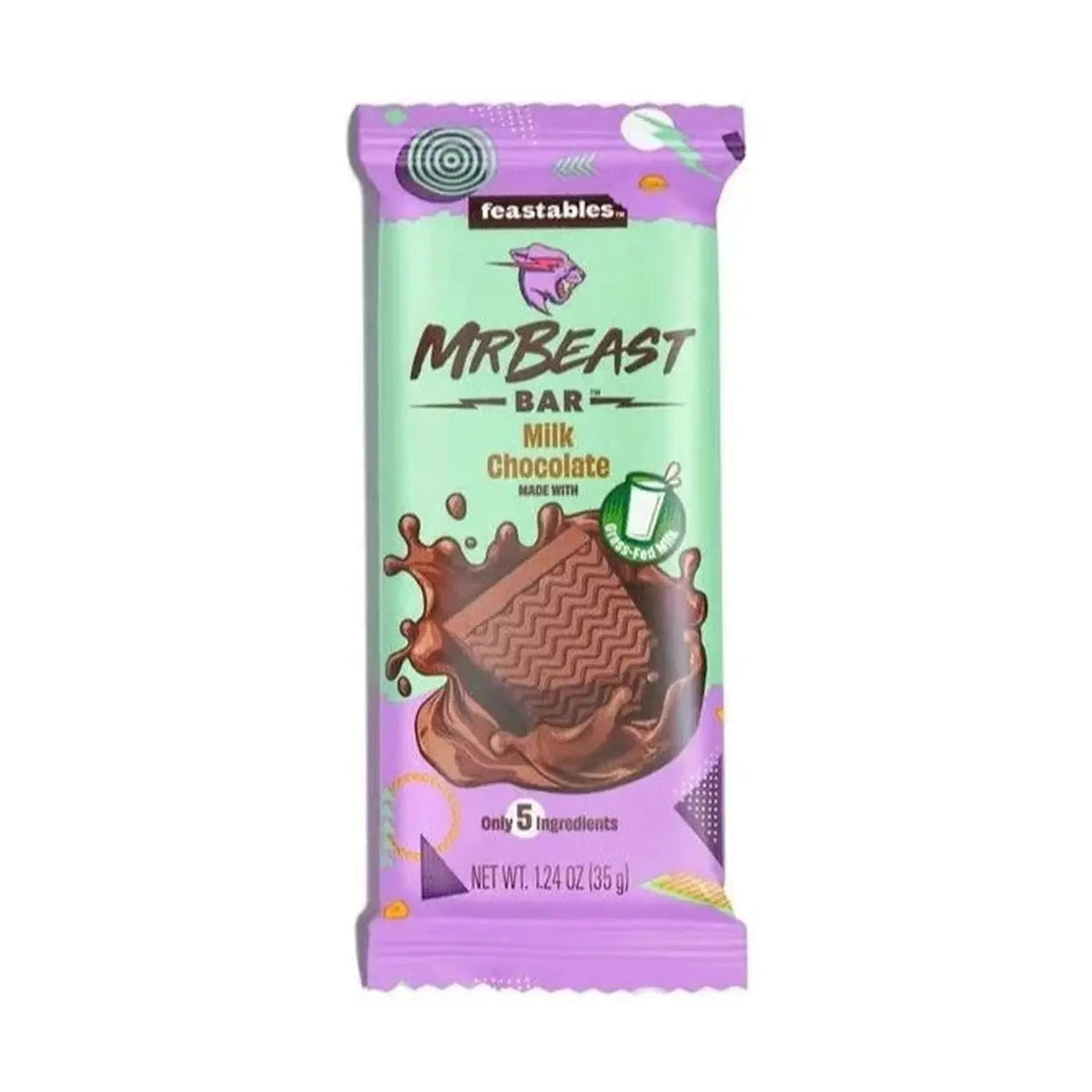 Mr Beast Feastables Chocolate Bar Milk Chocolate Small - My American Shop