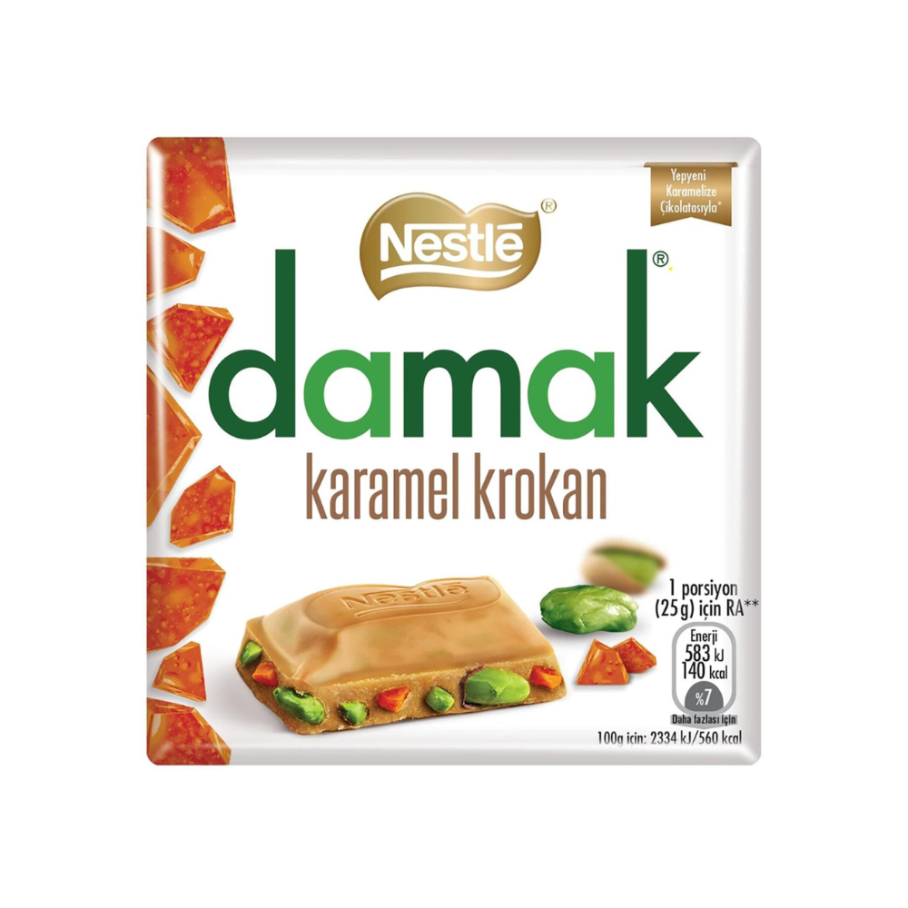 Nestle Damak Crunchy Caramel & Pistachio - My American Shop