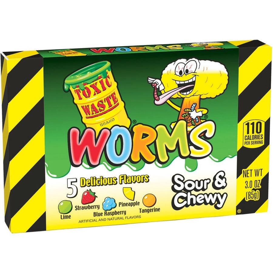 Toxic Waste Sour Worms - My American Shop France