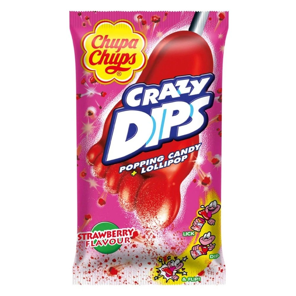 Chupa Chups Popping Candy & Lollipop Strawberry - My American Shop