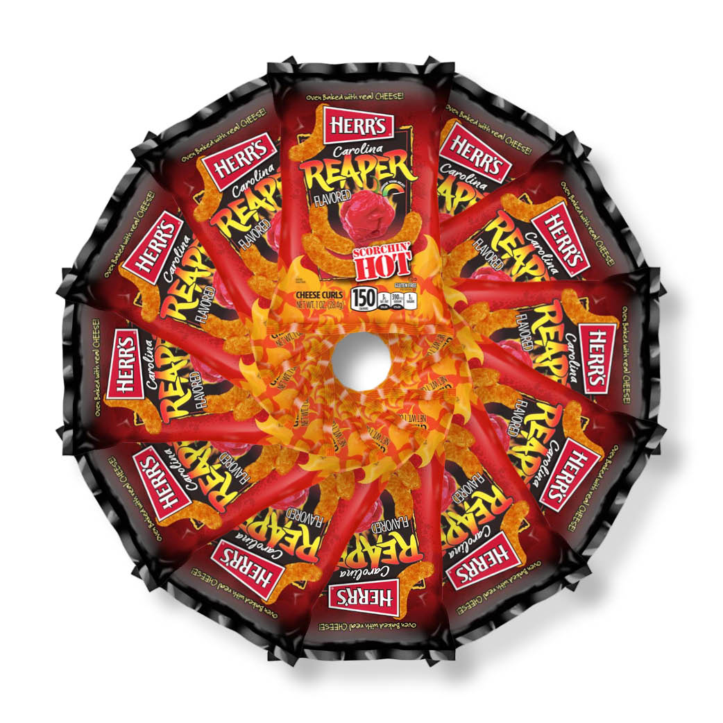 Herr’s Scorchin Hot Curls Carolina Reaper Small - My American Shop