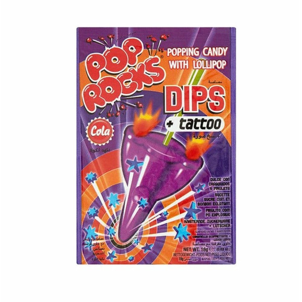Pop Rocks Dips Popping Candy With Lollipop Cola - My American Shop