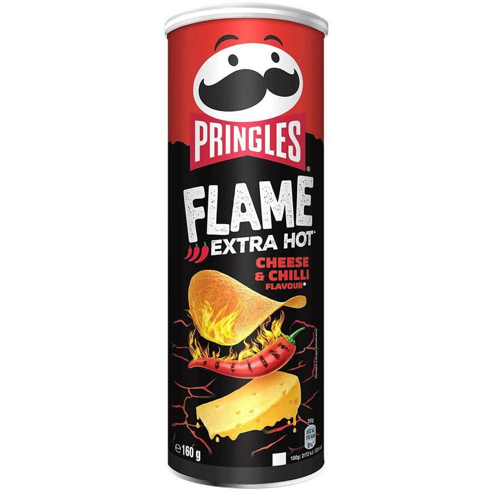 Pringles Chips Flame Extra Hot Cheese & Chili - My American Shop