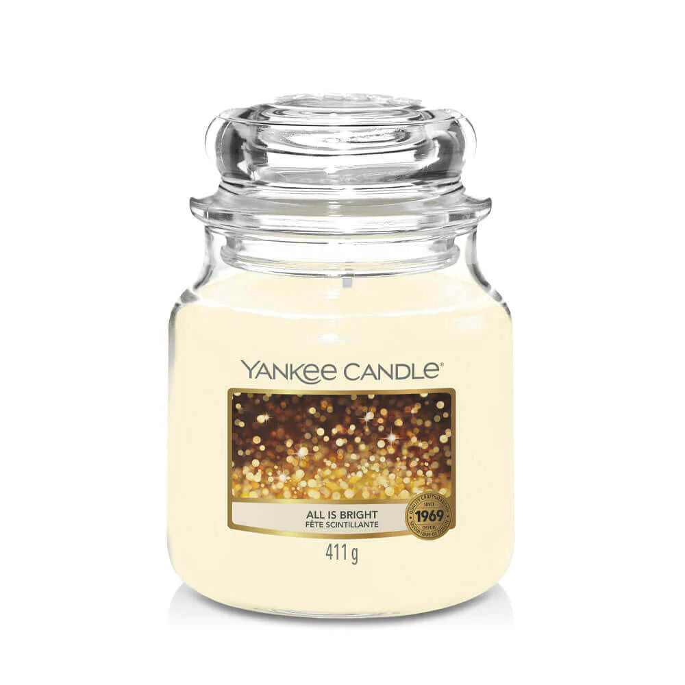 Yankee Candle All Is Bright Moyenne Jarre - My American Shop